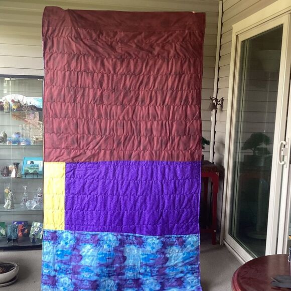 NWT Hand Crafted Colorful Patchwork Quilt in Generous Size - Picture 12 of 15